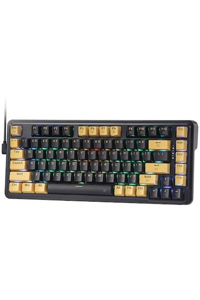 REDRAGON Elf PBT Mechanical Gaming Keyboard, Orange Switches, RGB Lighting, Black