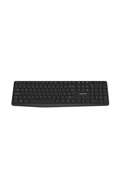 CANYON Wireless Keyboard KB-W01, Bluetooth, 104 keys, resistant to liquids, Black