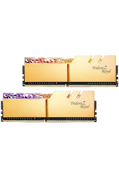 G Skill G.SKILL Trident Z Royal Gold, 16GB (2x8GB) DDR4, 3600MHz CL17, Kit cu două canale