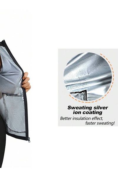 NOTHING Women's 2-Piece Thermal Sauna Suit (Jacket + Pants) - Premium Material for Enhanced Sweating and Body Sculpting