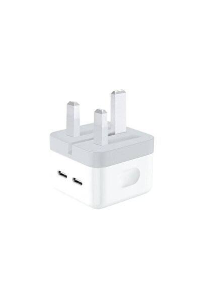 trands شاحن سفر بمنفذين من النوع C بقوة 40 وات، أبيض TR-AD8792