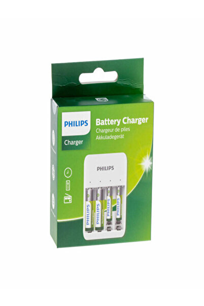 Philips PİL ŞARJ ALETİ 4 Lü AA&AAA NICD & NIMH MİCROUSB 4 ADET ŞARJLIPİLAA 2 ADET+AAA 2 ADET PAKET