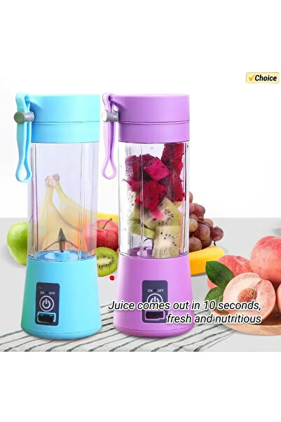 pazariz Taşınabilir El Blenderi Smoothie Milkshake İçecek Şarjlı Margarita Mama Karıştırıcı 380 ml