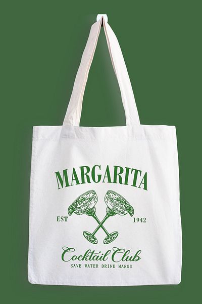 designedfy Margarita Cocktail Club Printed Cloth Bag, Tote Bag
