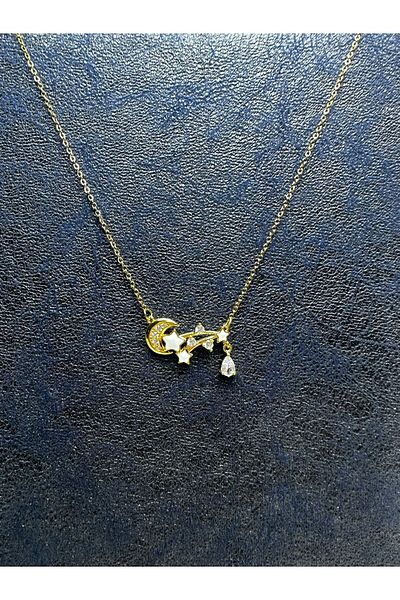 Mutenaura Stainless Steel Crescent Necklace