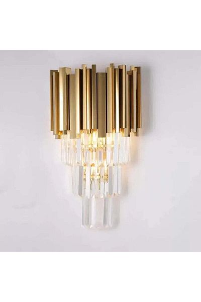 Alista Home Aplica Maxim, 2*E 14, Auriu, Metal si Cristal