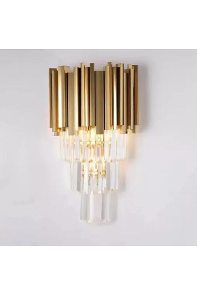 Alista Home Aplica Maxim, 2*E 14, Auriu, Metal si Cristal