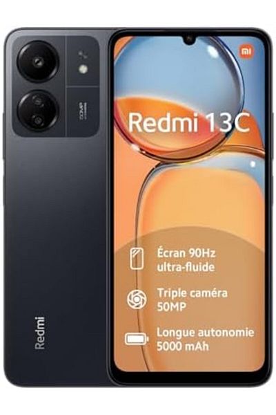 Xiaomi ريدمي 13 سي، 4 جيجابايت رام، 128 جيجابايت، أسود ليلي