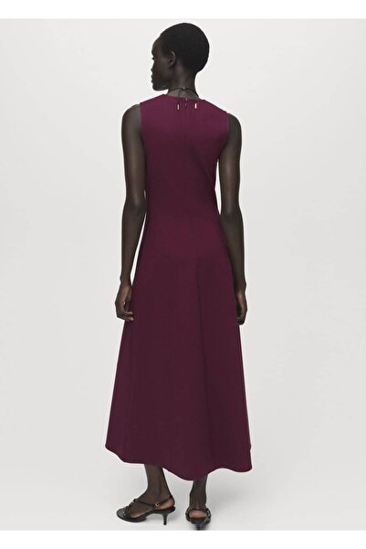 MANGO Woman Uzun evaze elbise