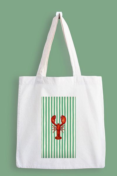 designedfy Aesthetic Lobster Printed Cloth Bag, Tote Bag