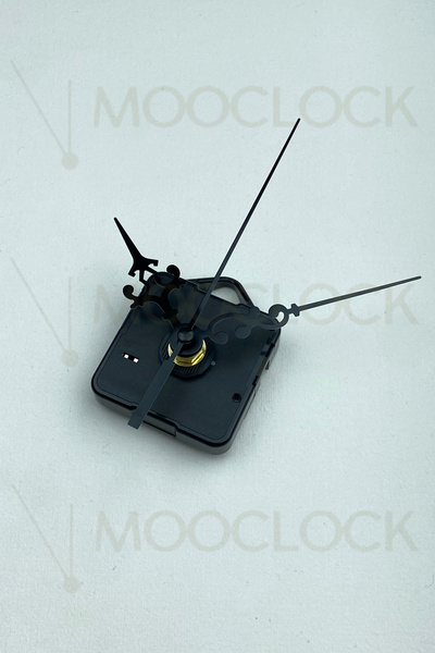 MOOCLOCK Clock Mechanism, Flowing Sessiz Wall Clock Mechanism, 14 mm Shaft, Scorpion-Hour-Hand-Second-(with Hanger)Short