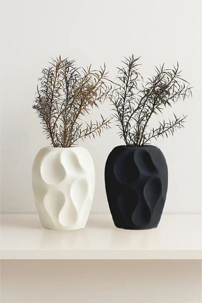 Minima Art Studio 2 Li Nordic Style 15 سم مزهرية حجر بوهيمي Pinterest Pampas Vase ديكور غرفة المعيشة