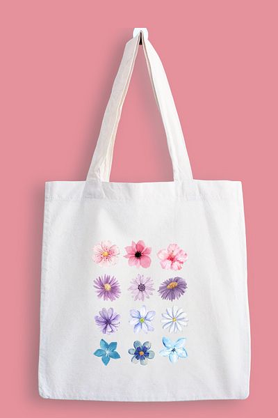 designedfy Summer Flowers Printed Cloth Bag, Tote Bag