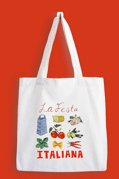 designedfy Italiana Printed Cloth Bag, Tote Bag