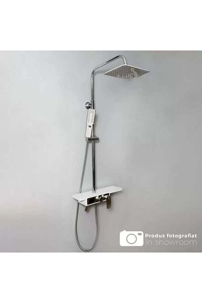 Alista Home Coloană de duș, afișaj LCD, oțel inoxidabil, alb/argintiu, SJG/009