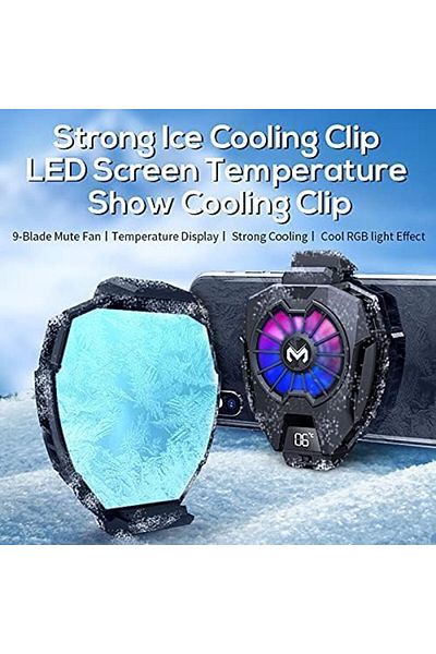 Shopi MUNTAQI Phone Cooler with Dual Semiconductor Chips & Digital Display