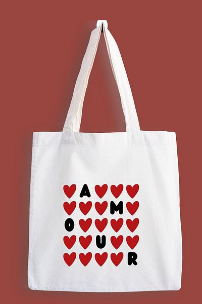 designedfy Amour Printed Cloth Bag, Tote Bag