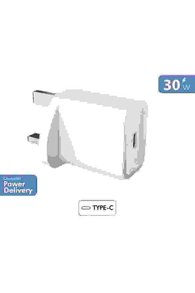 Force شاحن حائط فائق السرعة بقوة 30 وات USB C PD أبيض FPLICS1C30WPDWUK