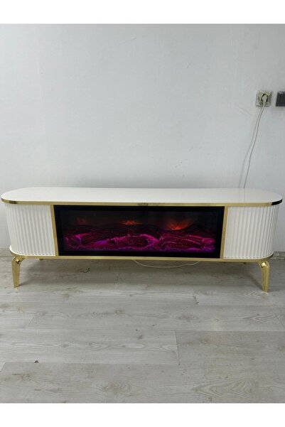 ALSAN DEKOR Tv Ünitesi Şömineli Sehpası 160CM ALSAN DEKOR