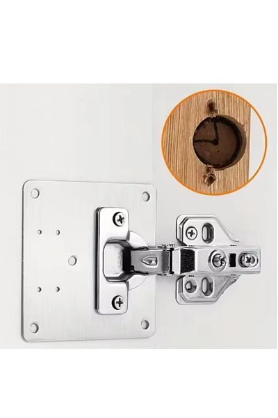 Hane Dostu 4 Sets 9 cm Stainless Steel 6 Screws Hinge Repair Plate