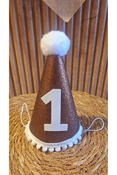 asöy 1 Year Old Hat High Chair Wall Pennant Brown One 1 Year Old Party Set of 3 Pennants