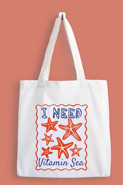 designedfy Vitamin Sea Printed Cloth Bag, Tote Bag