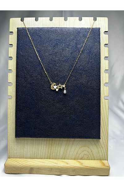 Mutenaura Stainless Steel Crescent Necklace