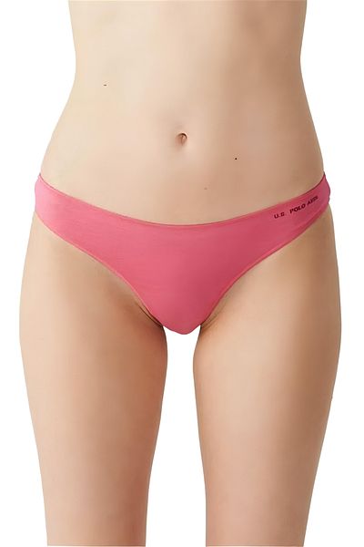U.S. Polo Assn. Women's 5-Piece Elastic String Panties Set – Fuchsia Navy Blue Black White and Nude
