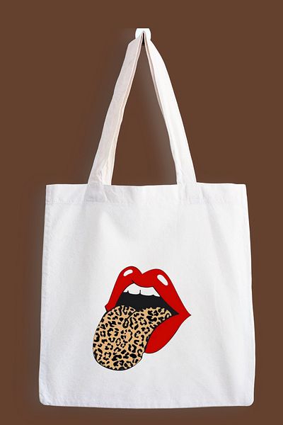 designedfy Leopard Kiss Printed Cloth Bag, Tote Bag
