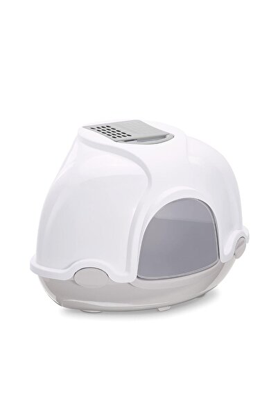İmac Gınger Kapalı Köşe Kedi Tuvaleti Gri/beyaz 52x52x44,5cm