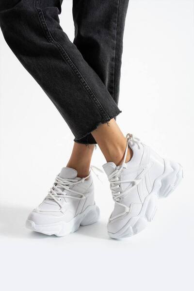 Genel Markalar dolgu topuklu kadın spor ayakkabı