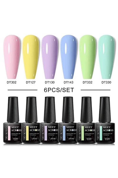 Belora Set de 6 oje gel colorate, primăvară/vară