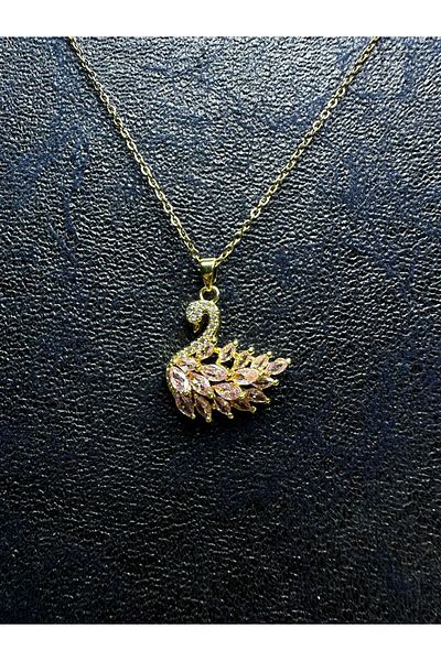 Mutenaura Stainless Steel Swan Necklace Swrski Model