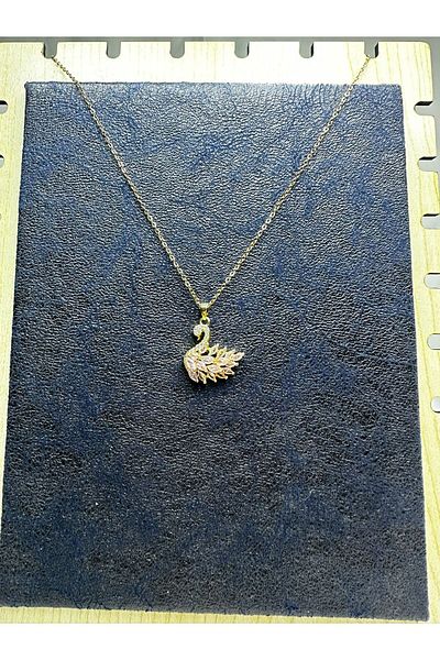 Mutenaura Stainless Steel Swan Necklace Swrski Model
