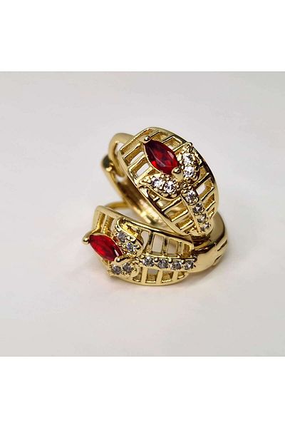 My Bijoux Cercei placati cu aur Armina Red