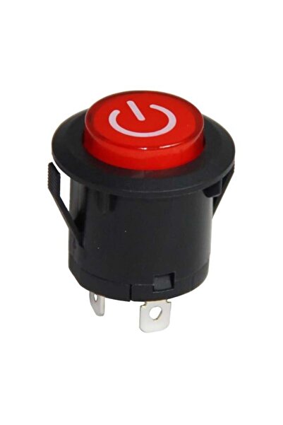 Powermaster IC-180F 26mm On/Off Kalıcı Ledli Rocker Buton Power Simgeli