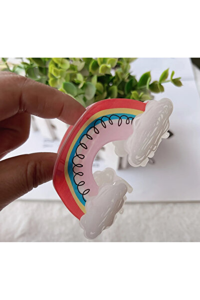 LİLİBETH BİJOU Colorful Hair Clip with Rainbow Figure