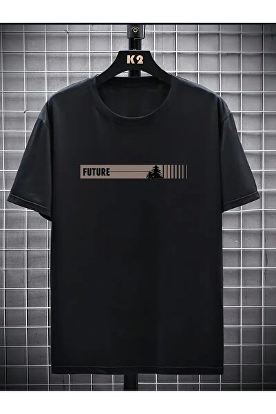 GökTR 20/1 compack future printed oversize short sleeve crew neck t-shirt - b...