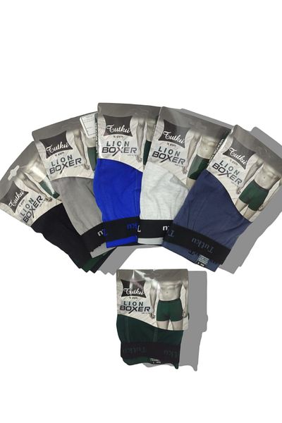 BEYAZTOPTAN 100% Quality 0123 Men's Lion Sport Boxer 6 Pack