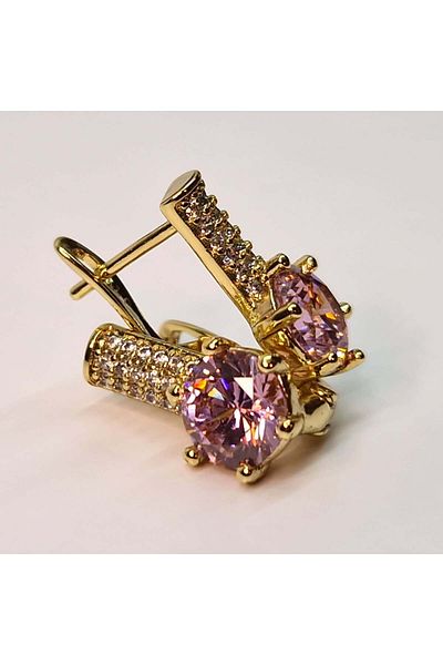 My Bijoux Cercei placati cu aur Anais Pink