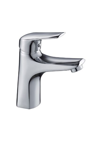 Adsinio Bathroom Faucet, Adsinio, Raw Copper Body, Anti-Corrosion, Single Lever, Ceramic Cartridge,Silver