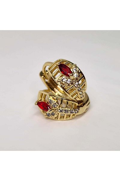 My Bijoux Cercei placati cu aur Armina Red