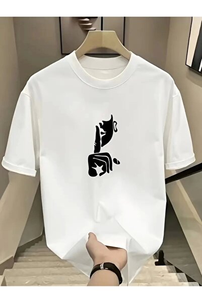 Modayakamoz Comfortable Crew Neck T-Shirt, Creative Cartoon Print - Soft Poly...