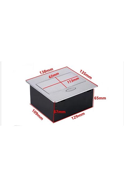 Adsinio Priză încorporată, multifuncțională, Adsinio, 1 Shucko plus 2 USB, Negru
