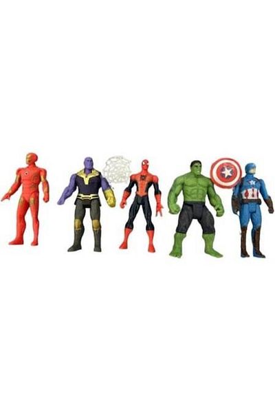 AVENGERS Set , 5 Figurine Cu Led, 18cm, Multicolor