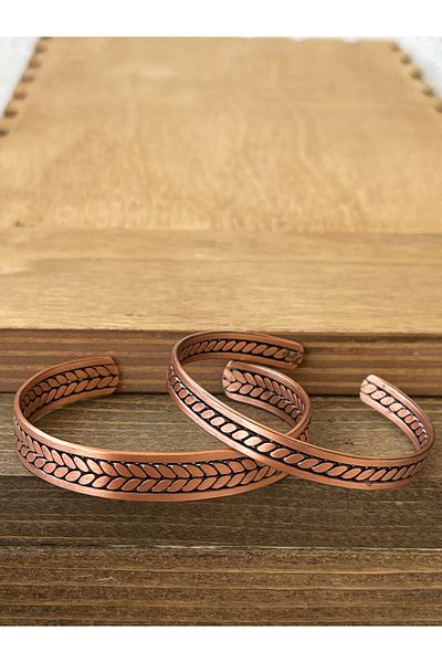 Rupen Kraft Pure copper bracelet set of 2 pure copper bracelet adjustable size