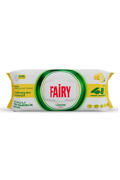 MBB ETİCARET Fairy Power Surface Cleaning Towel 100 Pieces Lemon