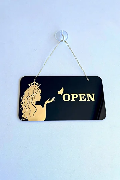 Kuzeylina Open / Closed Door Sign – Stylish Design for Hair Salons and Beauty Salons