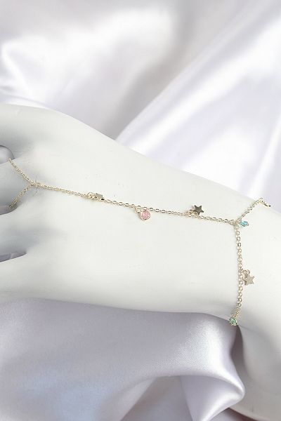 norsary Brass Colored Zircon Stone Hanging Star Model Gold Color Women's Shahmeran