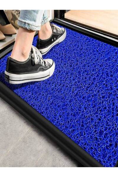 Ehil Halı Mavi Renk Dezenfektan Havuzlu Kauçuk Hijyen Paspas 50*70